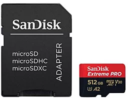 Карта памяти SanDisk Extreme Pro A2 512GB microSDXC Class 10 V30 UHS-1 U3 (SDSQXCZ-512G-GN6MA)