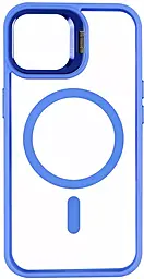 Чехол 1TOUCH Bracket Clear Camera Lens with MagSafe для Apple iPhone 14 Pro Blue - фото Чехол 1TOUCH Bracket Clear Camera Lens with MagSafe для Apple iPhone 14 Pro Blue
