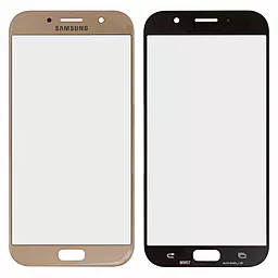 Корпусне скло дисплея Samsung Galaxy A7 A720F 2017 (з OCA плівкою) (original) Gold - фото Корпусне скло дисплея Samsung Galaxy A7 A720F 2017 (з OCA плівкою) (original) Gold