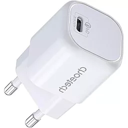 Мережевий зарядний пристрій Choetech 30w GaN PD USB-C fast charger white (PD5007-EU-WH)