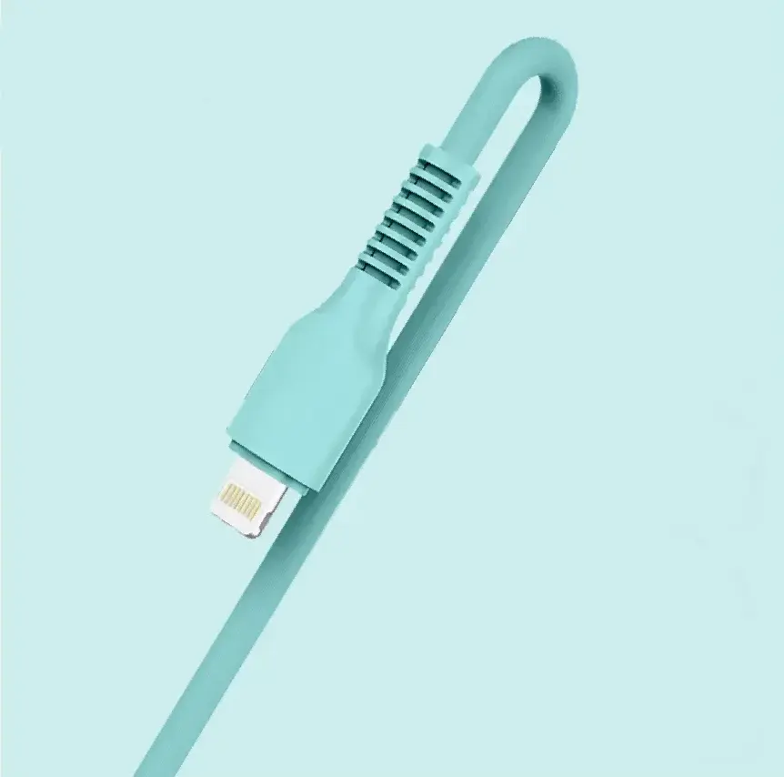 Кабель ACCLAB AL-CBCOLOR-L1мT USB-A - Lightning 12w 2.4a 1.2м cable Mint - фото 4