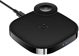 Беспроводная док-станция Usams US-CD89 2-in-1 2a wireless charger black (CD89JN01) - фото Беспроводная док-станция Usams US-CD89 2-in-1 2a wireless charger black (CD89JN01)