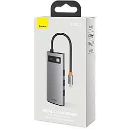 Мультипортовый USB Type-C хаб Baseus Metal Gleam Series 5-in-1 gray (CAHUB-CX) - миниатюра 5