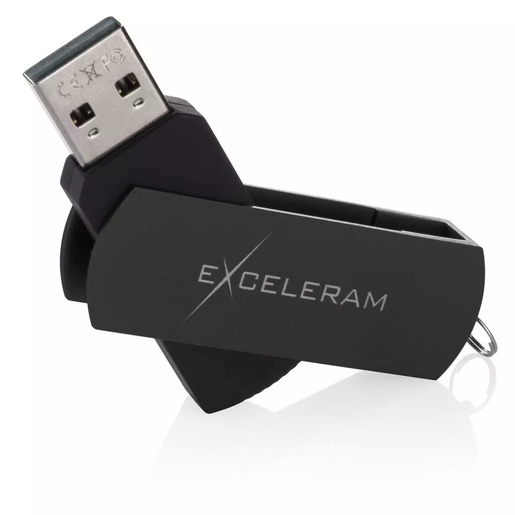 Флешка Exceleram 32GB P2 Series USB 2.0 (EXP2U2BB32) Black - фото 2