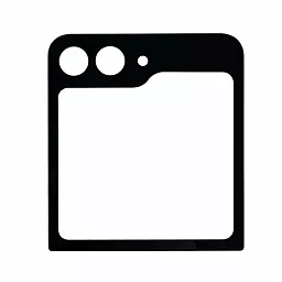 Корпусне скло дисплея Samsung Galaxy Z Flip 5 F731 (зовнішній) (з OCA плівкою), Black - фото Корпусне скло дисплея Samsung Galaxy Z Flip 5 F731 (зовнішній) (з OCA плівкою), Black