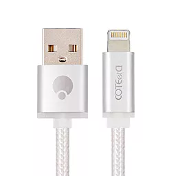 Кабель Coteetci M30i USB-A - Lightning 12w 2.4a 1м cable Silver (CS2127-3м-TS) - фото Кабель Coteetci M30i USB-A - Lightning 12w 2.4a 1м cable Silver (CS2127-3м-TS)