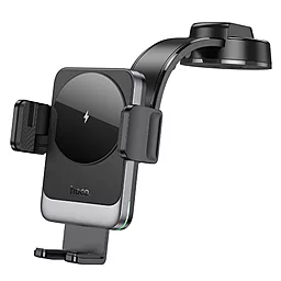 Тримач з бездротовою зарядкою Hoco HW14 Speed wireless fast charging (center console) Metal Gray - фото Тримач з бездротовою зарядкою Hoco HW14 Speed wireless fast charging (center console) Metal Gray