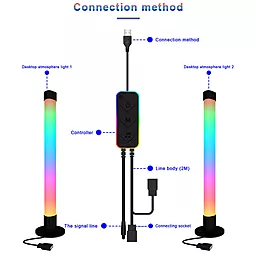 Настольная LED лампа Epik RGB 5V Panel 2 Bluetooth Black - миниатюра 3 Настольная LED лампа Epik RGB 5V Panel 2 Bluetooth Black - миниатюра 3