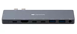 Мультипортовый USB Type-C хаб Canyon 8-in-1 grey (CNS-TDS08DG) - фото Мультипортовый USB Type-C хаб Canyon 8-in-1 grey (CNS-TDS08DG)