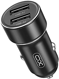 Автомобильное зарядное устройство XO CC53 2.4a 2xUSB-A ports home charger black