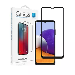 Защитное стекло ACCLAB Full Glue для Samsung A22 Black (1283126512551)
