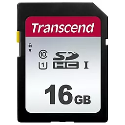 Карта памяти Transcend SDHC 16GB Class 10 UHS-I U1 (TS16GSDC300S)