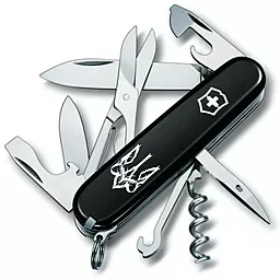 Мультитул Victorinox Climber Ukraine (1.3703.3_T0630u) Black Трезубец готический белый