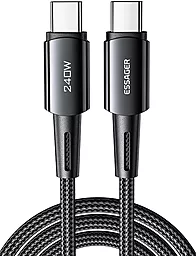 Кабель Essager Sunset USB Type-C - Type-C 240w 5a 1м PD cable Black (EXCTT3-CG0G-P) - фото Кабель Essager Sunset USB Type-C - Type-C 240w 5a 1м PD cable Black (EXCTT3-CG0G-P)
