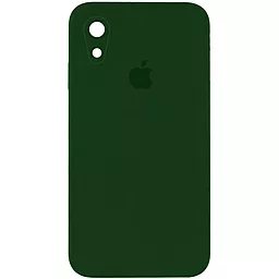 Чехол Silicone Case Full Camera Square для Apple iPhone XR  Army green