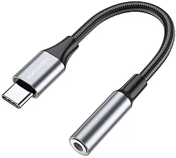 Аудио-переходник Borofone BV16 M-F USB Type-C -> 3.5mm Grey