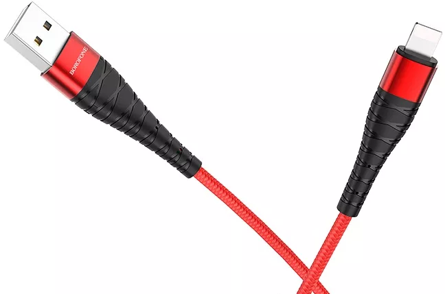 Кабель Borofone BX32 Munificent USB-A - Lightning 12w 2.4a 1м cable Red - фото 2