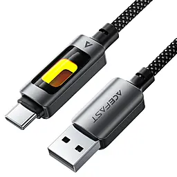 Кабель AceFast C21-04 USB-A - Type-C 60w 3a 1.2м cable black - фото Кабель AceFast C21-04 USB-A - Type-C 60w 3a 1.2м cable black