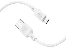 Кабель Borofone BX113 Silicone USB-A - micro USB 12w 2.4a 1м cable White - миниатюра 3 Кабель Borofone BX113 Silicone USB-A - micro USB 12w 2.4a 1м cable White - миниатюра 3