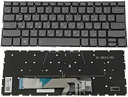 Клавиатура для ноутбука Lenovo Yoga 530-14ARR, 530-14IK с подсветкой клавиш без рамки  Black