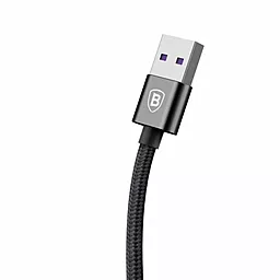 Кабель Baseus Double Fast Charging USB-A - Type-C 25w 5a 1м cable Black (CATKC-01) - мініатюра 4