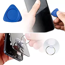 Набор отверток для разборки телефонов из 9 приборов (4 отвертки, 2 медиатора,  2 лопатки, присоска) - миниатюра 3