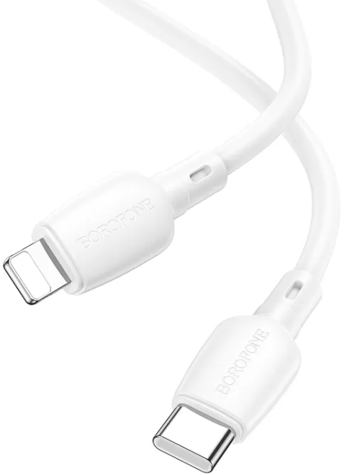 Кабель Borofone BX93 USB Type-C - Lightning 20w 3a 1м PD сable White - фото 3