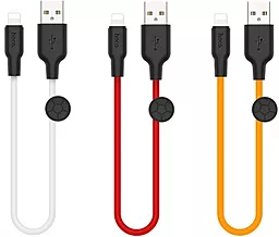 USB Кабель Hoco X21 Plus Silicone Lightning Cable 0.25m Black/White - мініатюра 5