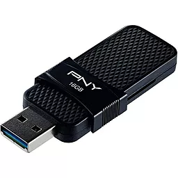 Флешка PNY 16GB Duo Link Micro OTG USB 3.0 (P-FD16GOTGSLMB-GE) Black - фото Флешка PNY 16GB Duo Link Micro OTG USB 3.0 (P-FD16GOTGSLMB-GE) Black