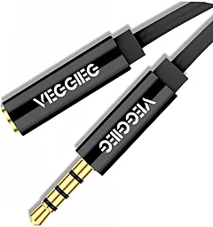 Аудио удлинитель Veggieg AFB-2 AUX mini jack 3.5 мм M/F cable 2 м black (YT-AUXCCA(M) / (F)-AFB-2)