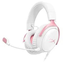 Наушники HyperX Cloud III White/Pink (9W1Q4AA) - фото Наушники HyperX Cloud III White/Pink (9W1Q4AA)