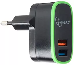 Сетевое зарядное устройство Gembird Home Charger 2USB (2.1A) Black (MP3A-UC-AC9) - миниатюра 2