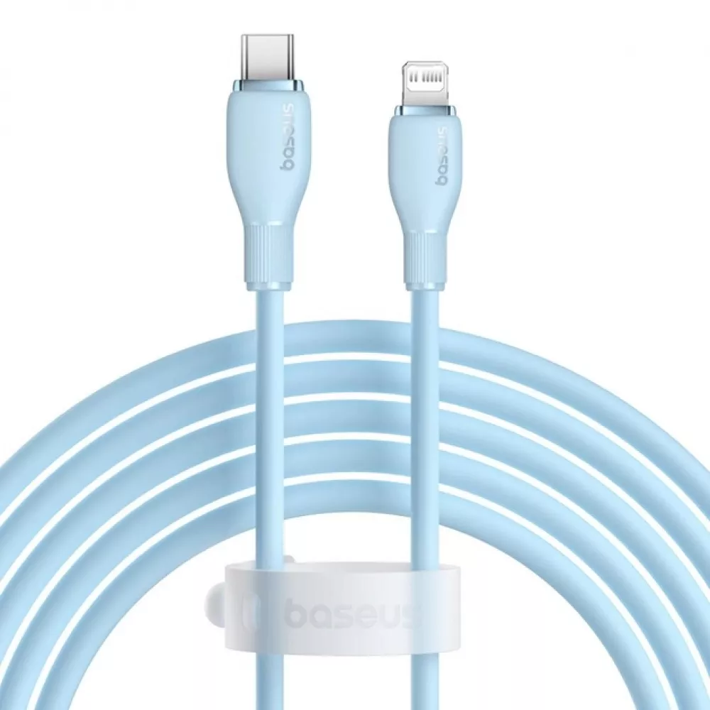 Кабель Baseus Pudding Series USB Type-C - Lightning 20w 3a 2м PD сable Blue (P10355701311-01) - фото 1