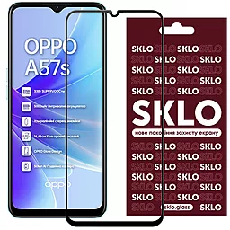 Защитное стекло SKLO 3D (full glue) для Oppo A57s / A77 / A77s Чёрный
