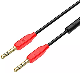 Аудио кабель, с микрофоном Hoco UPA12 AUX mini Jack 3.5mm M/M Cable 1 м black - миниатюра 3