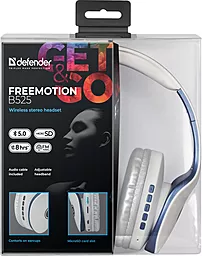 Навушники Defender FreeMotion B525 White/Blue (63526) - мініатюра 6