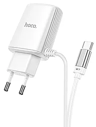 Сетевое зарядное устройство Hoco C82A 2.4a 2xUSB-A ports charger + USB-C cable white - фото Сетевое зарядное устройство Hoco C82A 2.4a 2xUSB-A ports charger + USB-C cable white