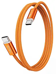 Кабель WIWU Wi-C101 USB Type-C - Type-C 240w 5a 1.5м PD cable Orange - фото Кабель WIWU Wi-C101 USB Type-C - Type-C 240w 5a 1.5м PD cable Orange