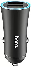 Автомобільний зарядний пристрій Hoco Z30A Easy Route 2USB, 3.1A Black