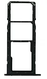 Держатель (лоток) Сим карты Samsung Galaxy M11 2020 M115 и карты памяти Dual SIM Original Black - фото Держатель (лоток) Сим карты Samsung Galaxy M11 2020 M115 и карты памяти Dual SIM Original Black