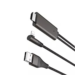 Видео переходник (адаптер) Hoco Lightning Cable - HDMI 2m Black (UA14) - миниатюра 4