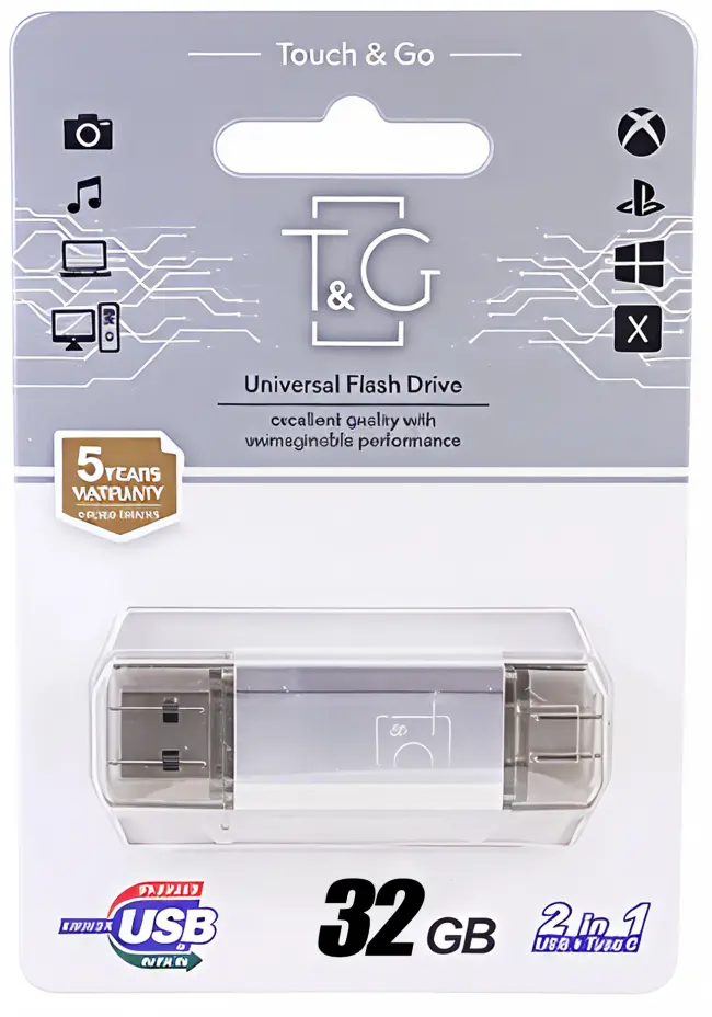 Флешка T&G 32gb 009 Silver - фото 2