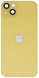 Задняя крышка корпуса Apple iPhone 14 Plus со стеклом камеры, с корпусной рамкой, Original Yellow - фото Задняя крышка корпуса Apple iPhone 14 Plus со стеклом камеры, с корпусной рамкой, Original Yellow