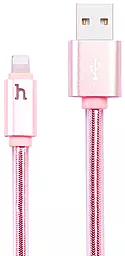 USB Кабель Hoco UPL12 Metal Jelly Knitted Lightning 2m Rose Gold