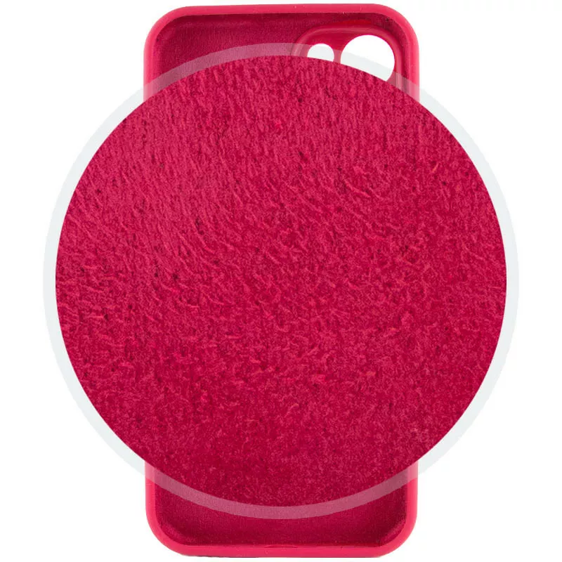 Чехол Silicone Case Full Camera for Apple iPhone 14 Rose Red - фото 5