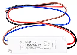 Блок живлення універсальний 12V 1.67А, роз'єм провід під пайку HiSmart - фото Блок живлення універсальний 12V 1.67А, роз'єм провід під пайку HiSmart