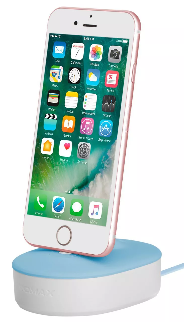 Беспроводная док-станция Momax U.Dock 2.4a Lightning Docking blue (UD1LB) - фото 1