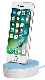 Беспроводная док-станция Momax U.Dock 2.4a Lightning Docking blue (UD1LB) - фото Беспроводная док-станция Momax U.Dock 2.4a Lightning Docking blue (UD1LB)