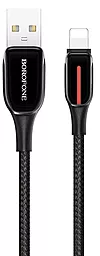 Кабель Borofone BU14 Heroic USB-A - Lightning 12w 2.4a 1.2м cable Black - фото Кабель Borofone BU14 Heroic USB-A - Lightning 12w 2.4a 1.2м cable Black