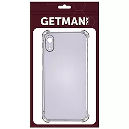 Чехол GETMAN Ease logo усиленные углы для Apple iPhone XR (6.1") Серый (прозрачный) - миниатюра 2